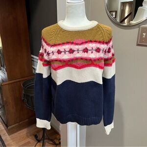 Anthropologie Field Flower eyelash sweater- medium